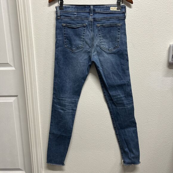 AG Jeans Farrah Ankle - High Rise Skinny Patch Blue Size 29 - Picture 6 of 13